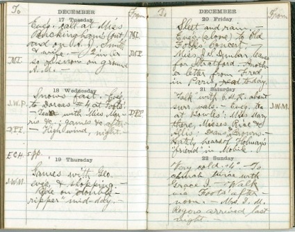 Oscar B. Ireland Diary pages